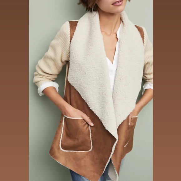 Anthropologie Sherpa Moto Sweater - Picture 4 of 13